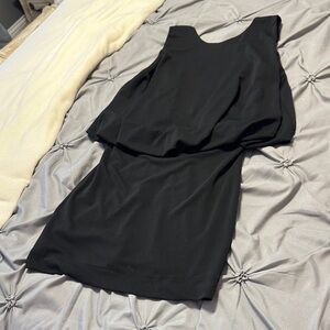 Black Sleeveless Blouson Dress - Classic Women's Dress